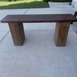 Brown Outdoor Bench - Heavy