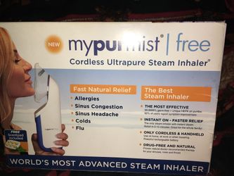 My purmist free cordless ultra pure steam inhaler