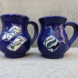 (Set of 2) Artist Studio Handmade Ceramic Mugs - MINT Condition
