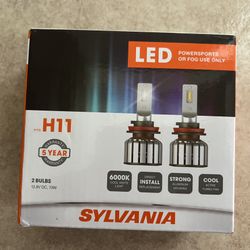 SYLVANIA H11 LED Powersport Headlight Bulbs for Off-Road Use or Fog Lights - 2 Pack