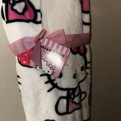 Hello Kitty strawberry throw blanket