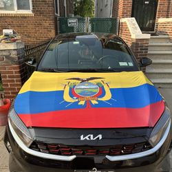Ecuador Flag Car Hood Cover Fits all Cars