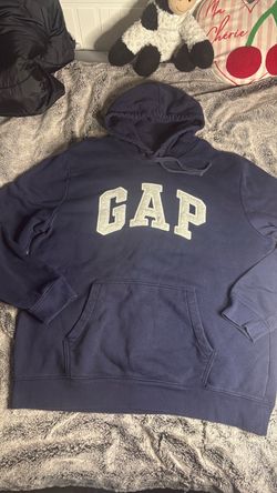 GAP Arch Logo Pullover Hoodie Navy Blue