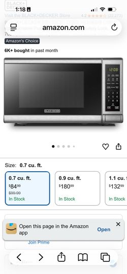 900 WATT BLACK & DECKER STAINLESS MICROWAVE NEW
