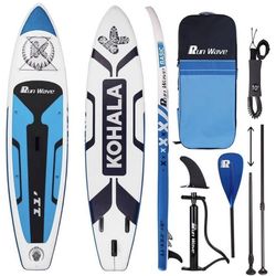 Inflatable Stand Up Paddle Board 11×33''×rr6''(6''Thick)Non-Slip-Deck with Premium-SUP-Accessories |Wide-Stance,Bottom-Fins for Surfing Control ( New
