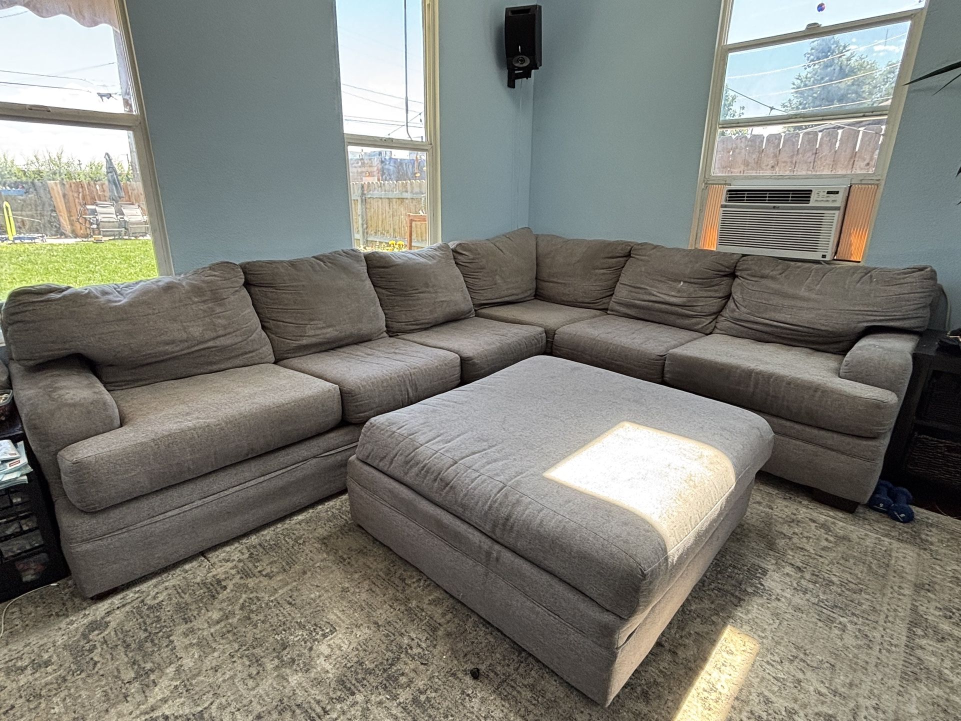 Sectional Couch & Ottoman, $100 OBO