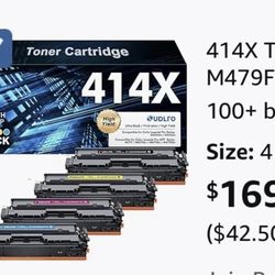 414X Toner Cartridges 4 Pack High Yield (with Chip) Compatible - Sealed Bags