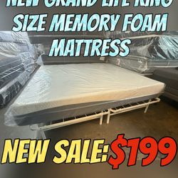 NEW GRAND LIFE KING SIZE MEMROY FOAM MATTRESS 