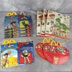 1999 McDonalds Toy Story 2 Happy Meal Packaging Lot Bags Boxes Masks