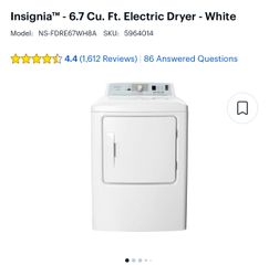 Insigna Electric Dryer $100