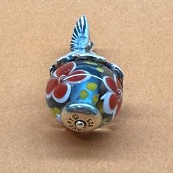 James Avery Floral Glass Charm