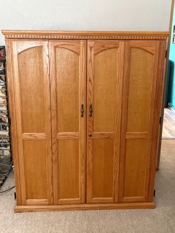 Solid Wood Armoire Cabinet