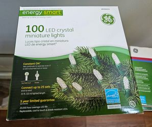 GE LED Clear Crystal Miniature Lights (9 Boxes of 100)