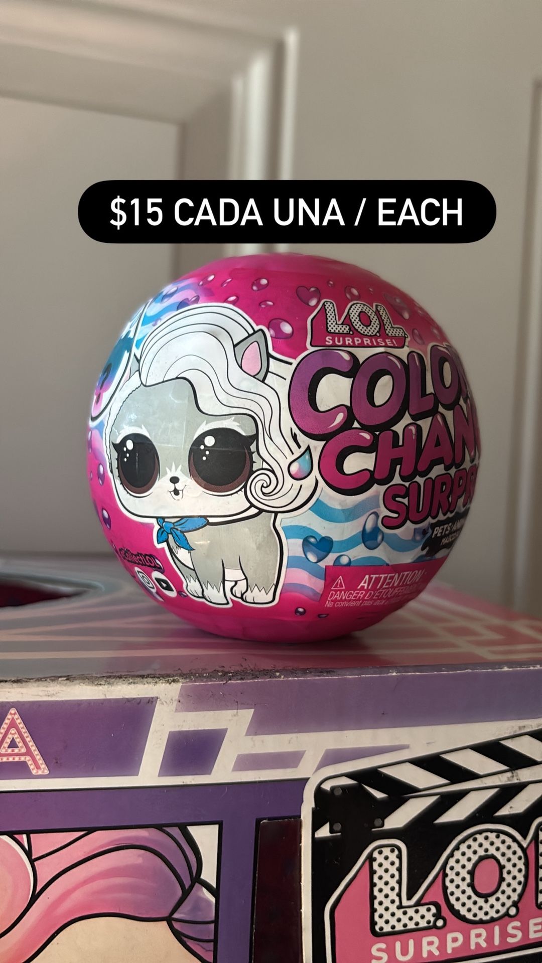 LOL OMG COLOR CHANGEING SURPRISE $10 Each / Cada Una 