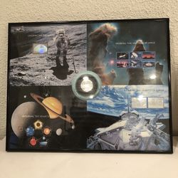 USA Post Office Souvenir Stamp Sheet Called  Space Achievement & Exploration Face Value Of $38.50  United States post office issued a souvenir stamp s