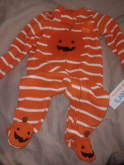 Carter's 2 Way Zipper Onesie Pumpking
