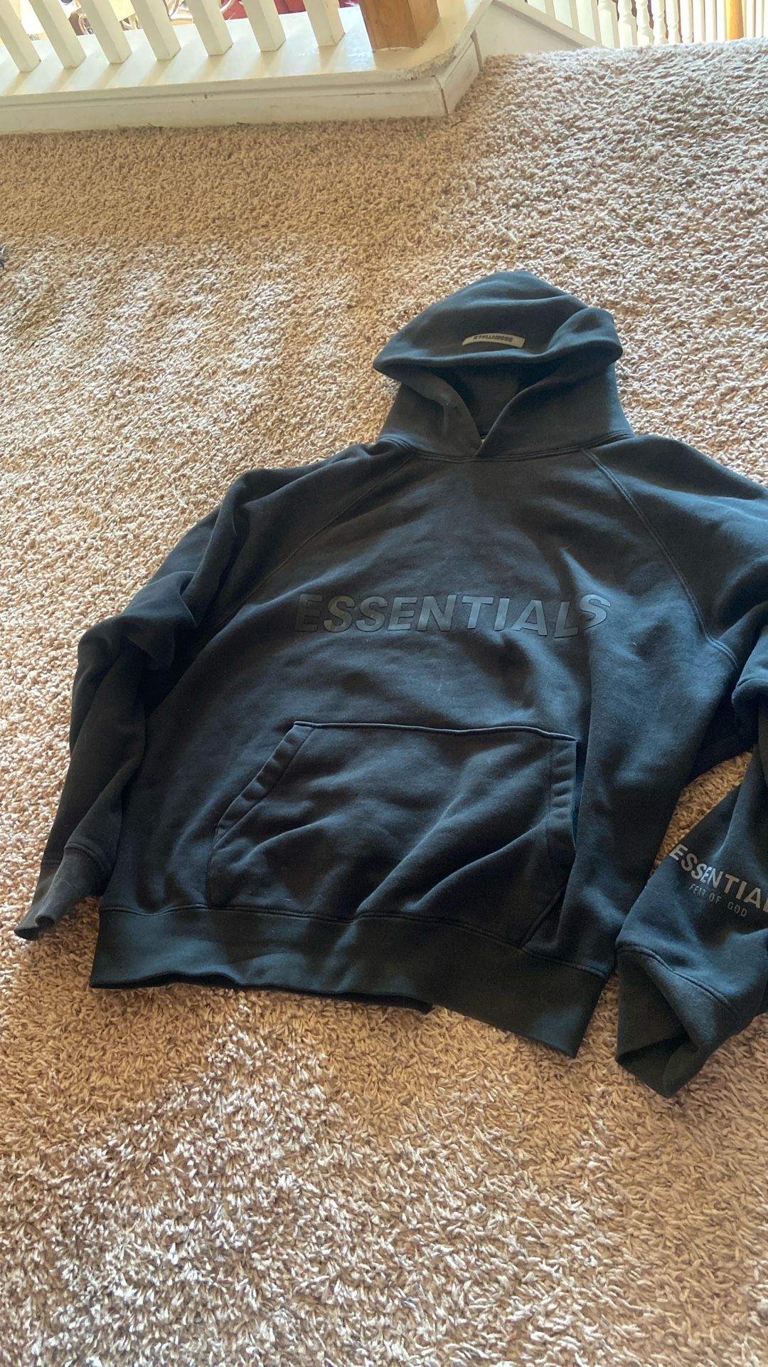 all black essentials hoodie
