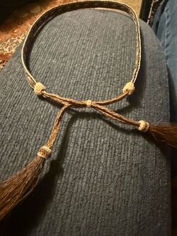 Braided Horsehair Hatband with Tassels