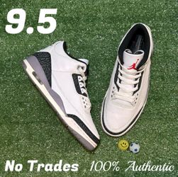Size 9.5 Air Jordan 3 Retro “Grey Cement” 🐨