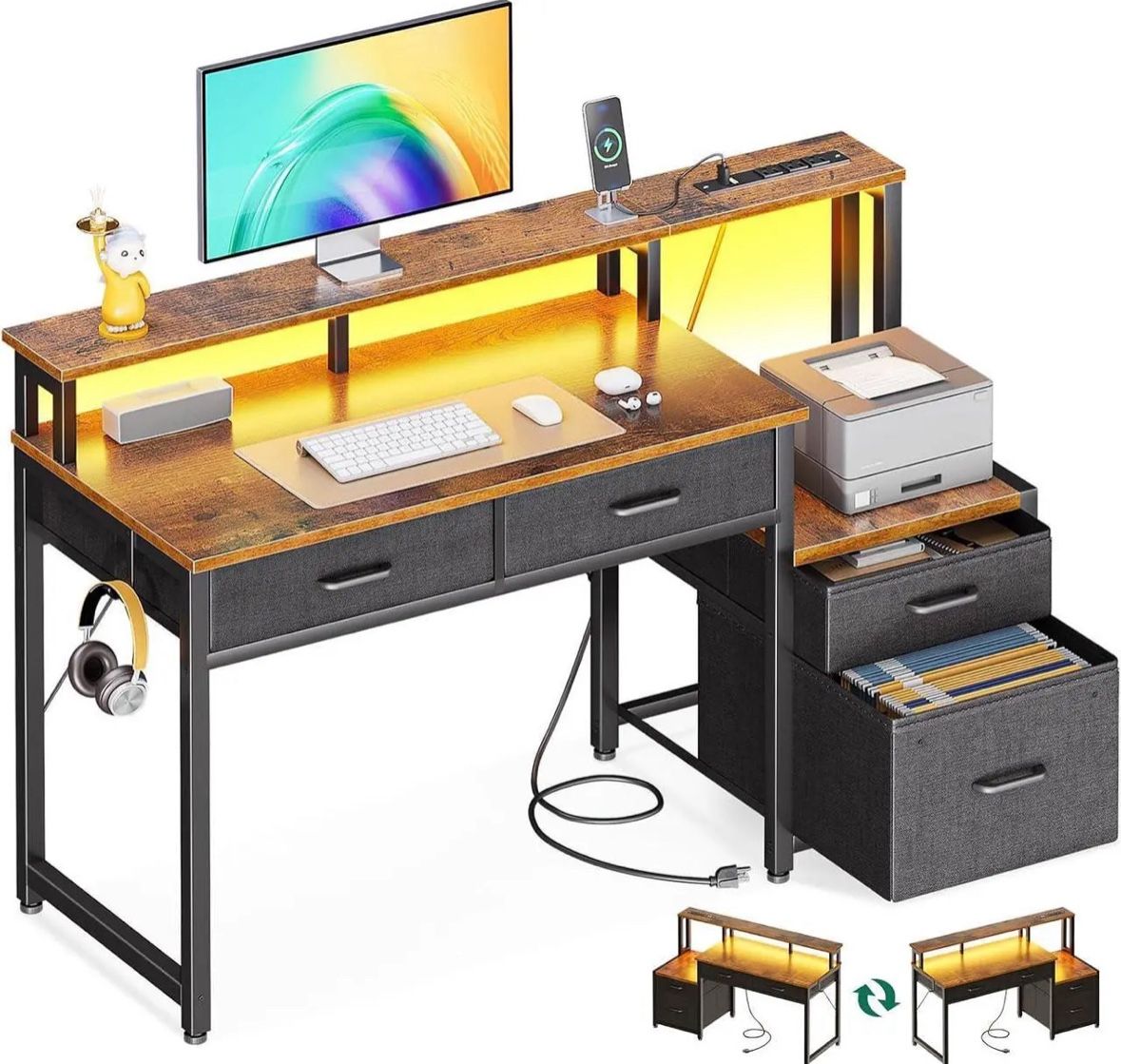 Brown 48 Inch Desk