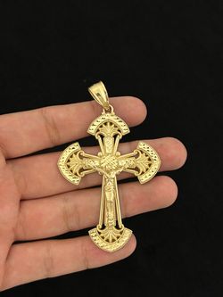 14k gold cross pendant