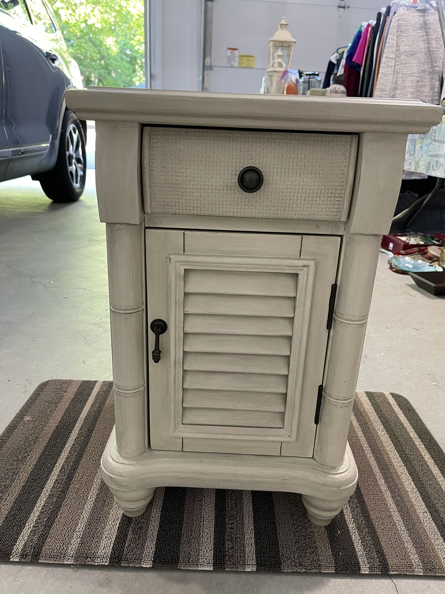 Antique White End Table