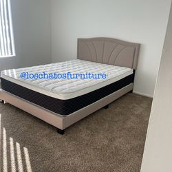 New Queen size bed frame with mattress