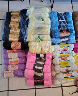 Pre-owned Beautiful lot of 88 vintage yarn skeins