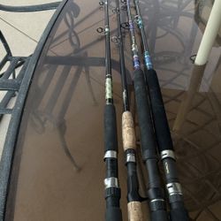 Assorted Fishing Poles Calstar Okuma