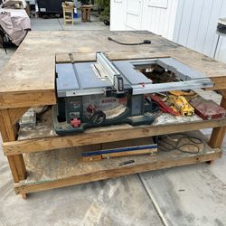 Workbench With Bosch Table Saw 
