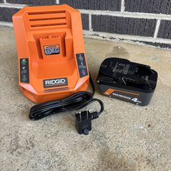 Ridgid 4ah Max Output Battery W Rapid Charger