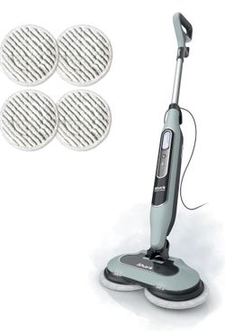 Shark Steam & Scrub Steam Mop All-in-One Scrubbing and Sanitizing Hard Floor Cleaner, LED Headlights, 4 Dirt Grip Soft Scrub Pads Included, XL Water