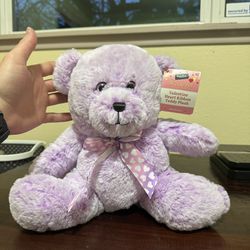 Purple Plush Teddy Bear Stuffed Animal NWT