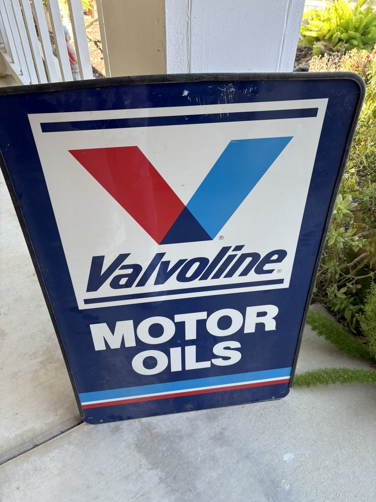 Valvoline Double Sided Metal Sign 