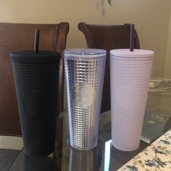 Starbucks Tumblers (black matte, Purple, Disco Ball)
