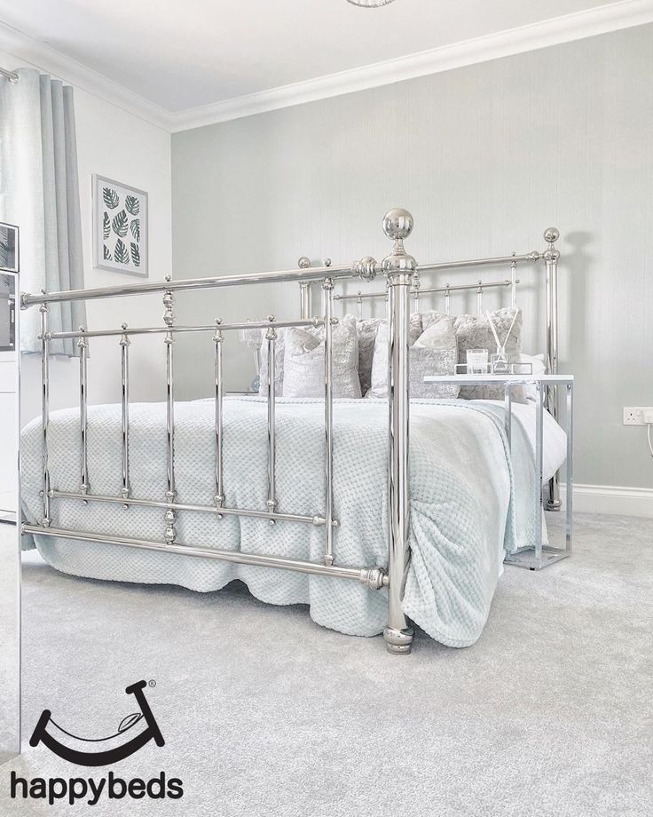 Restoration Hardware Empress Chrome Finish Metal Bed