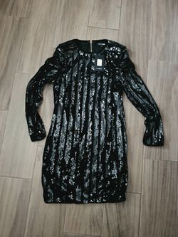 Fashion Nova Black Sequin Mini Dress