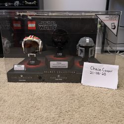 Lego Star Wars Helmet Collection Target display (Open to Offers And Trades)