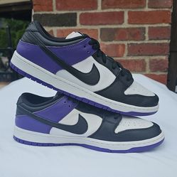 Nike SB Dunk Low Pro Court Purple/Black-White Skate Shoes Men's 11.5 Medium