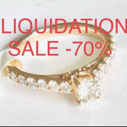 Engagement/ Anniversary/ Fashion Ring NATURAL DIAMONDS ROSE Gold 💝MOTHERS DAY SALE -65%  FIND ANOTHER AT THIS PRICE ILL GIVE IT $500 LESS