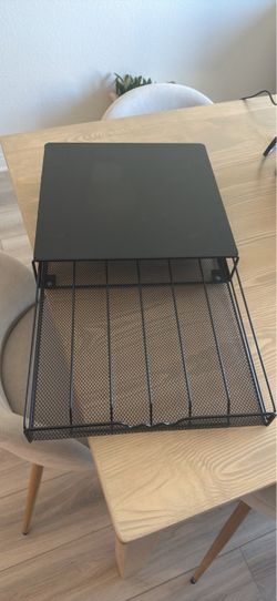 Black Metal Coffee Pod Drawer Holder