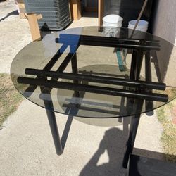 Rounded Glass Table 