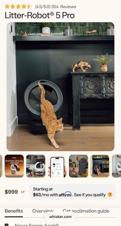 Litter Robot 5 PRO Black with Warranty!