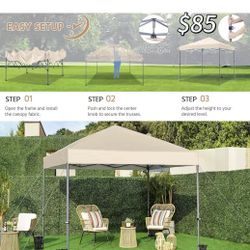 😀 Yaheetech 12x12 Pop Up Canopy Easy Set-up Tent, Portable Outdoor Canopy Instant Tent, Commercial Gazebo with Wheeled Carry Bag & 4 Sandbags