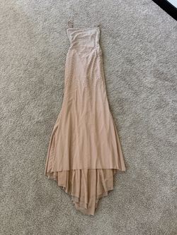 Babyboo nude colored maxi dress with scattered sequins