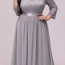 Maternity Photoshoot Dresses (Gray And orange)