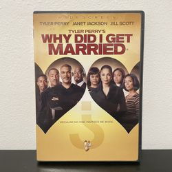 Tyler Perry's Why Did I Get Married DVD Movie Romance Comedy Janet Jackson 2007