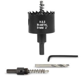 2 inch Hole Saw for Wood, Metal, Plastic & Drywall, with Arbor 51mm Bi-Metal Hole Saw Cutter, Fast Chip Removal, Smooth & Clean Cut, Heavy Duty yet Li