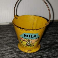 Vintage Metal MARX Milk Bucket - Harder To Find
