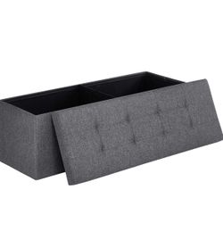 Folding Storage Ottoman Bench 43 inches